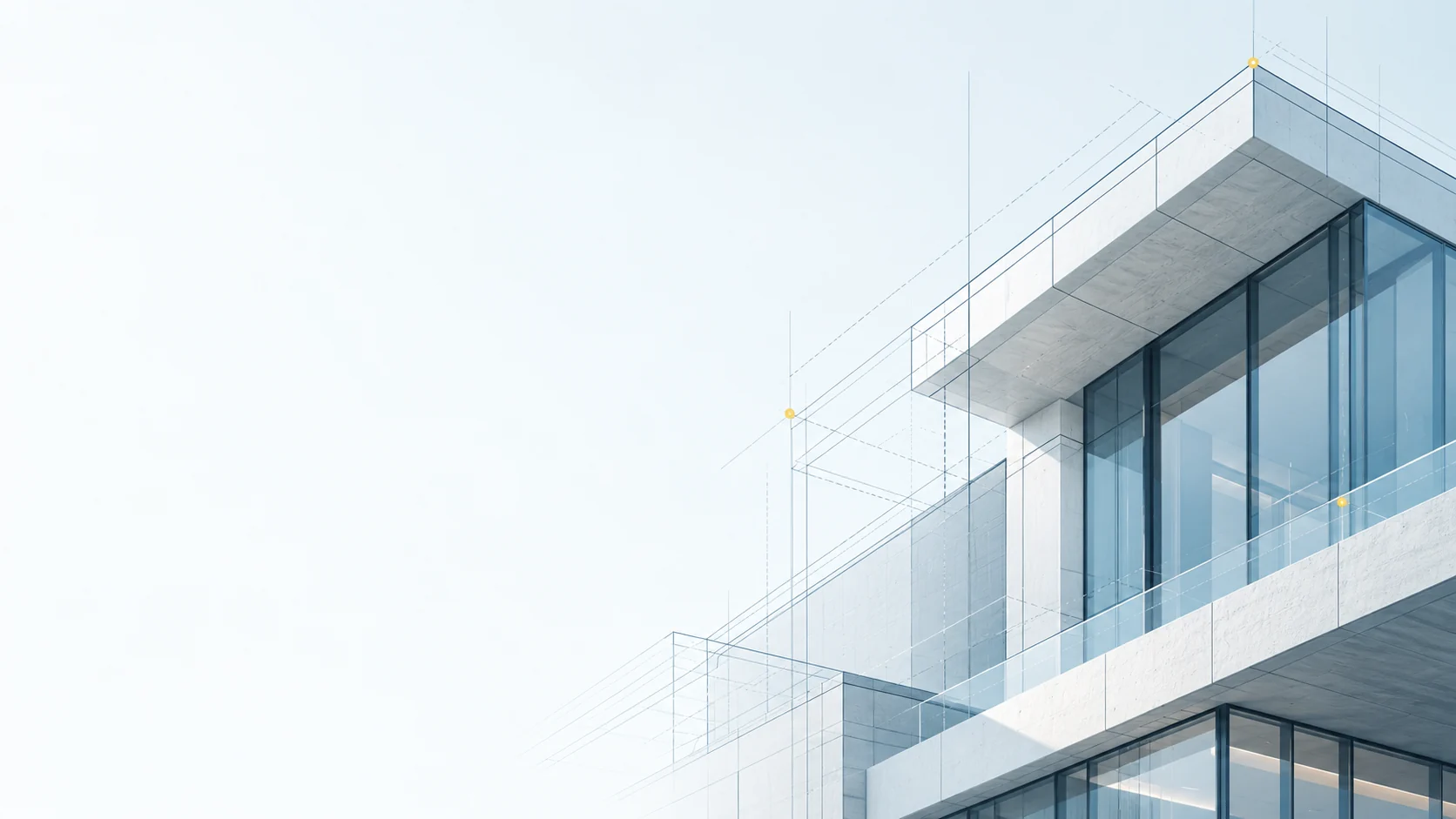 Architektur und digitale Modelllinien aus der GeoScan-CI-Vorlage